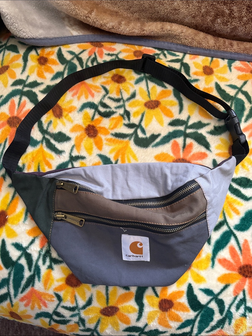 Carhartt Multi-Color Colorblock Fanny Pack - Gray, Brown, Green